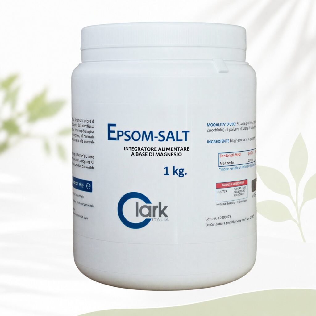 Epsom Salt flacone da 1Kg | Sale di Epsom, Solfato di Magnesio, Sale Inglese, Depura il fegato (pulizia del fegato)